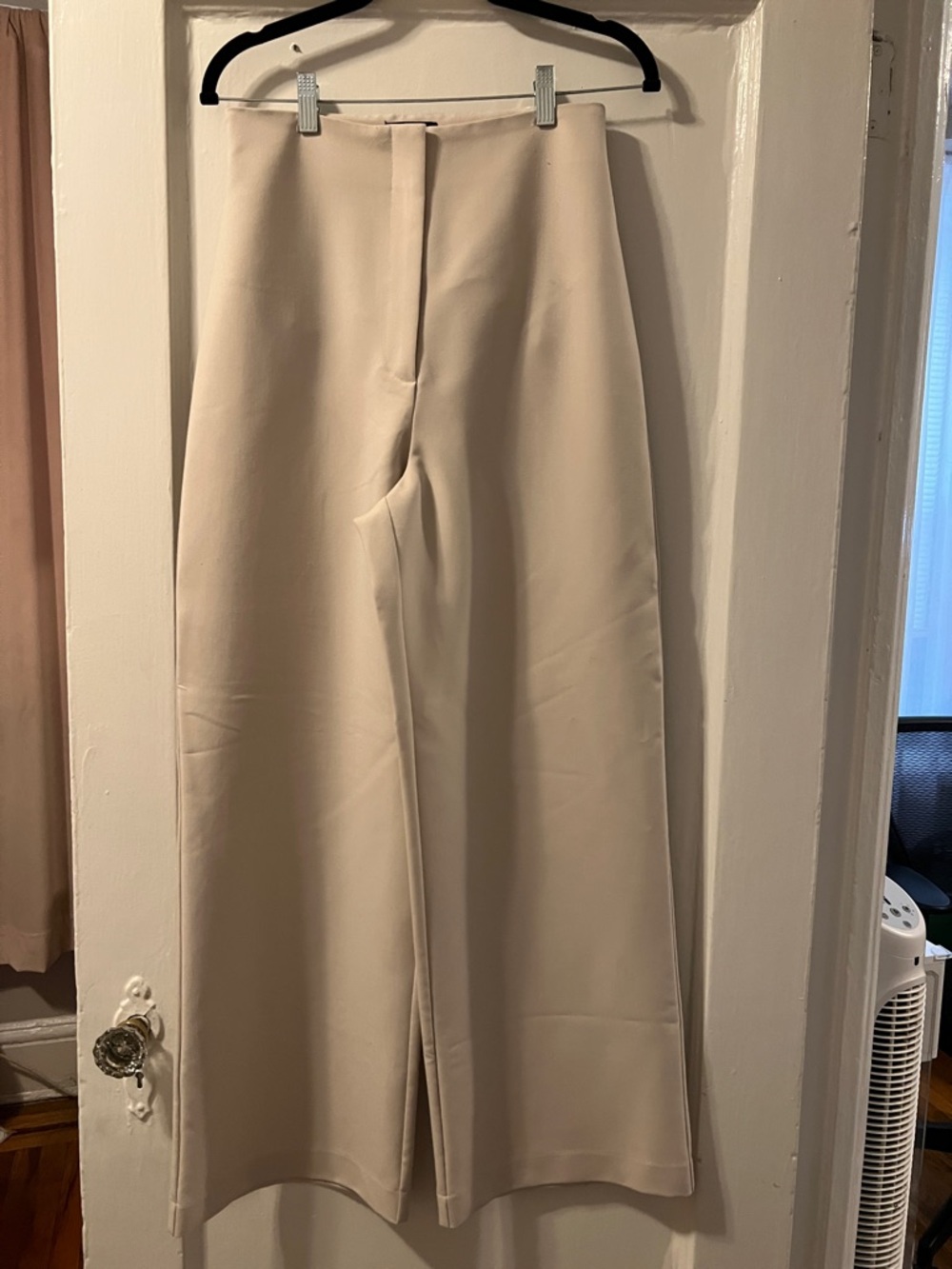 Bardot Light Cream Wide-Leg Chinos